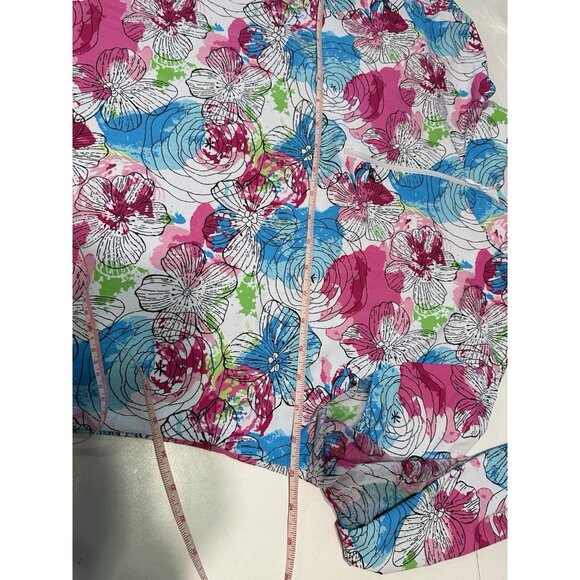 IBKUL Woman 2XL Long Sleeve Mock Neck Shirt Top Floral Stretch Golf Pickleball - Picture 5 of 7